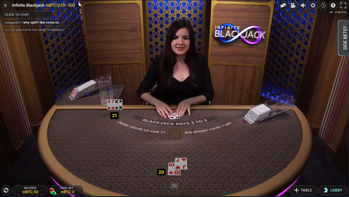 play blackjack with bitcoin