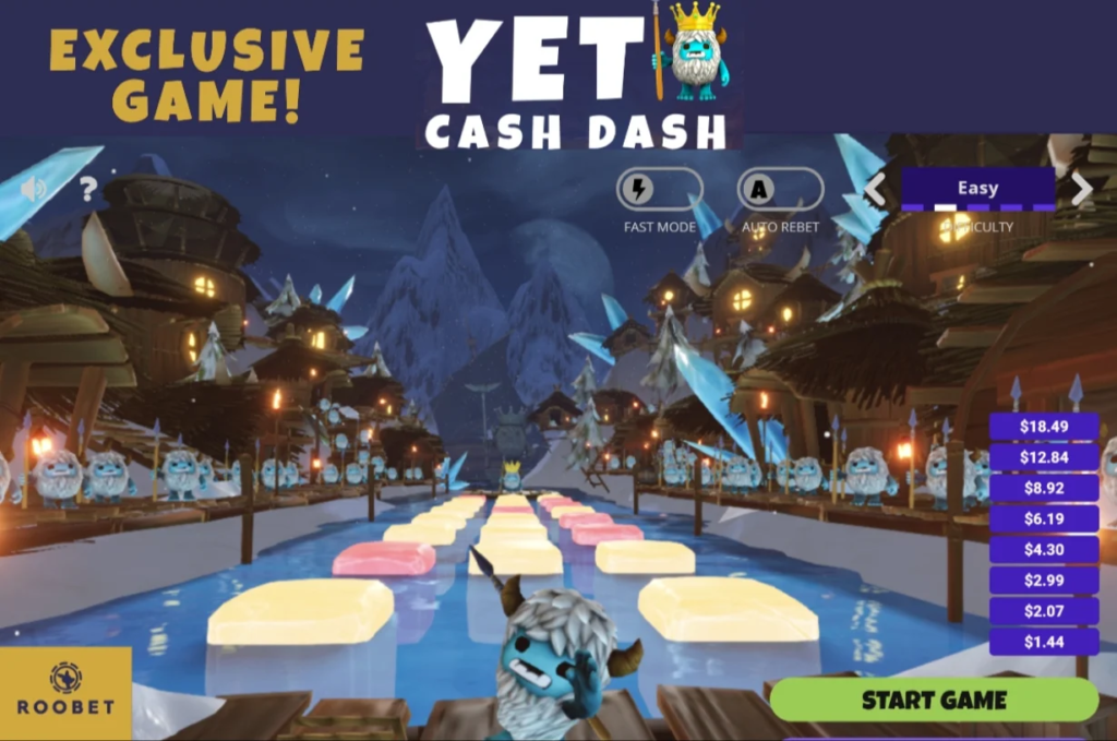 Play the Brand-New Yeti Cash Dash Game at Roobet