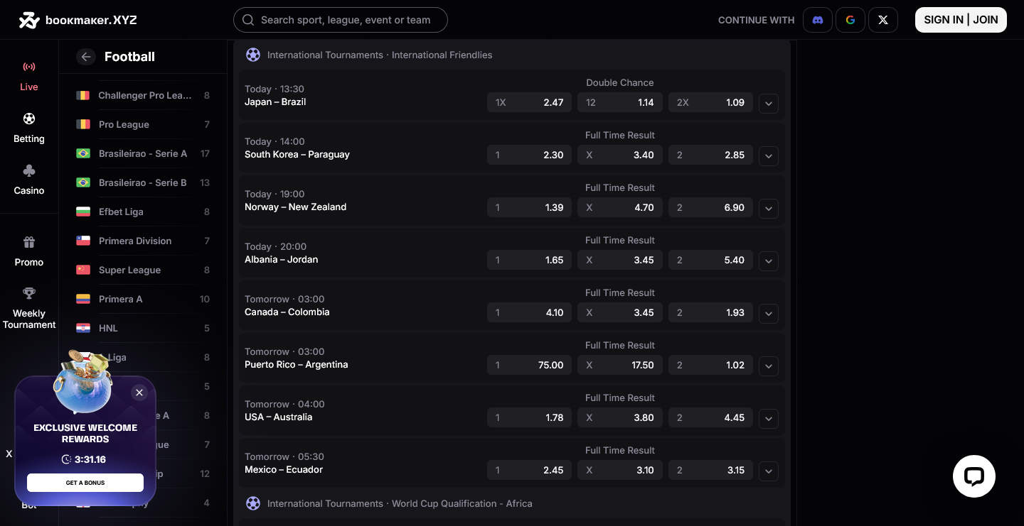 Bookmaker XYZ Screenshot 2