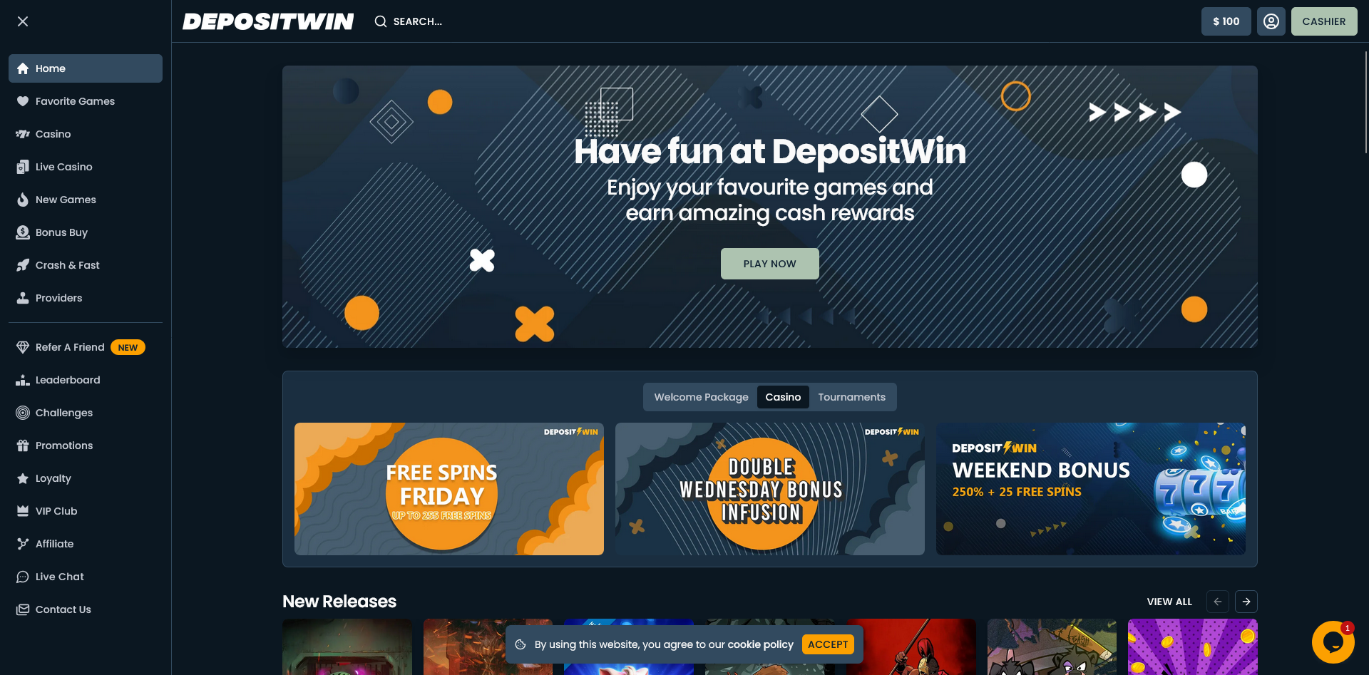 DepositWin Screenshot 1