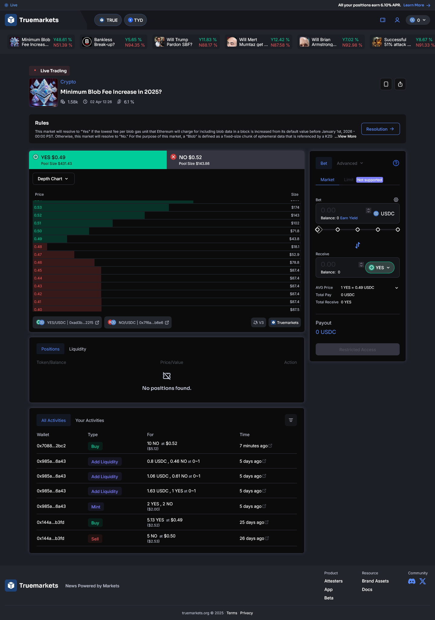 TrueMarkets Screenshot 3