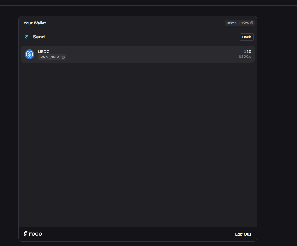 Fogo Blockchain Balance