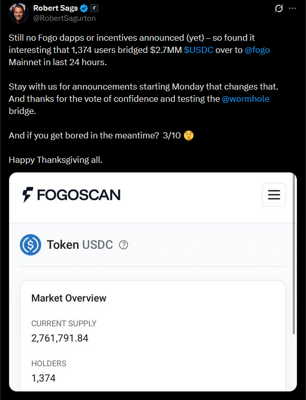 Fogo Blockchain is Live