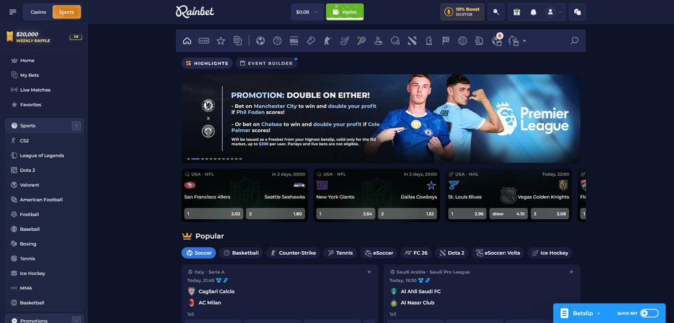 Rainbet Screenshot 2